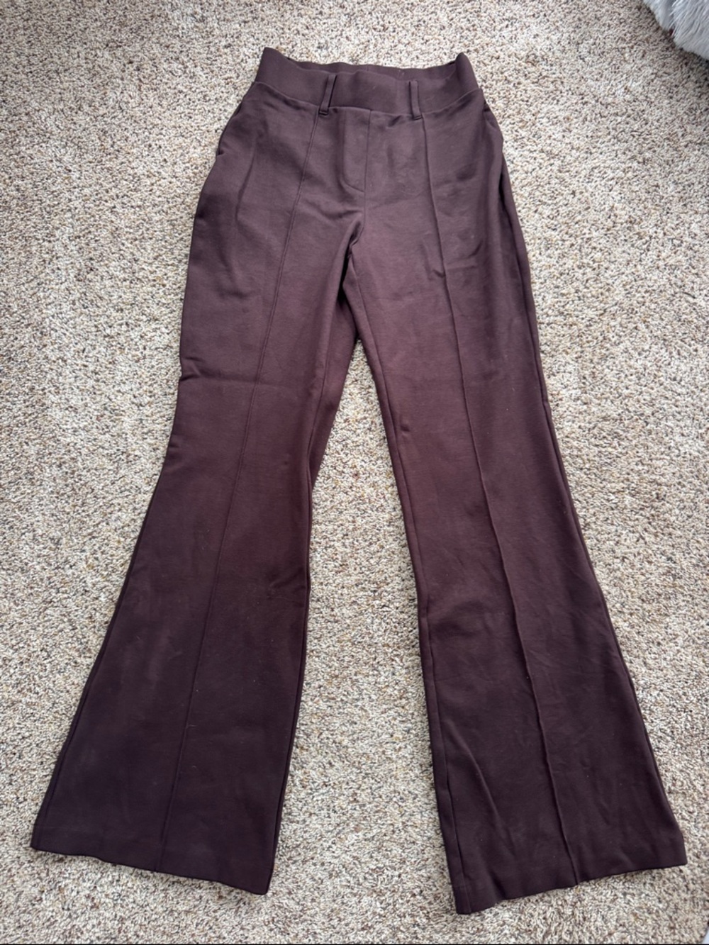 Quince Ultra-Stretch Ponte Flare Leg Pants
